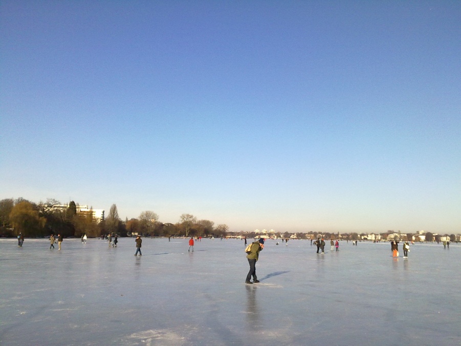 Outer Alster lake in winter 6